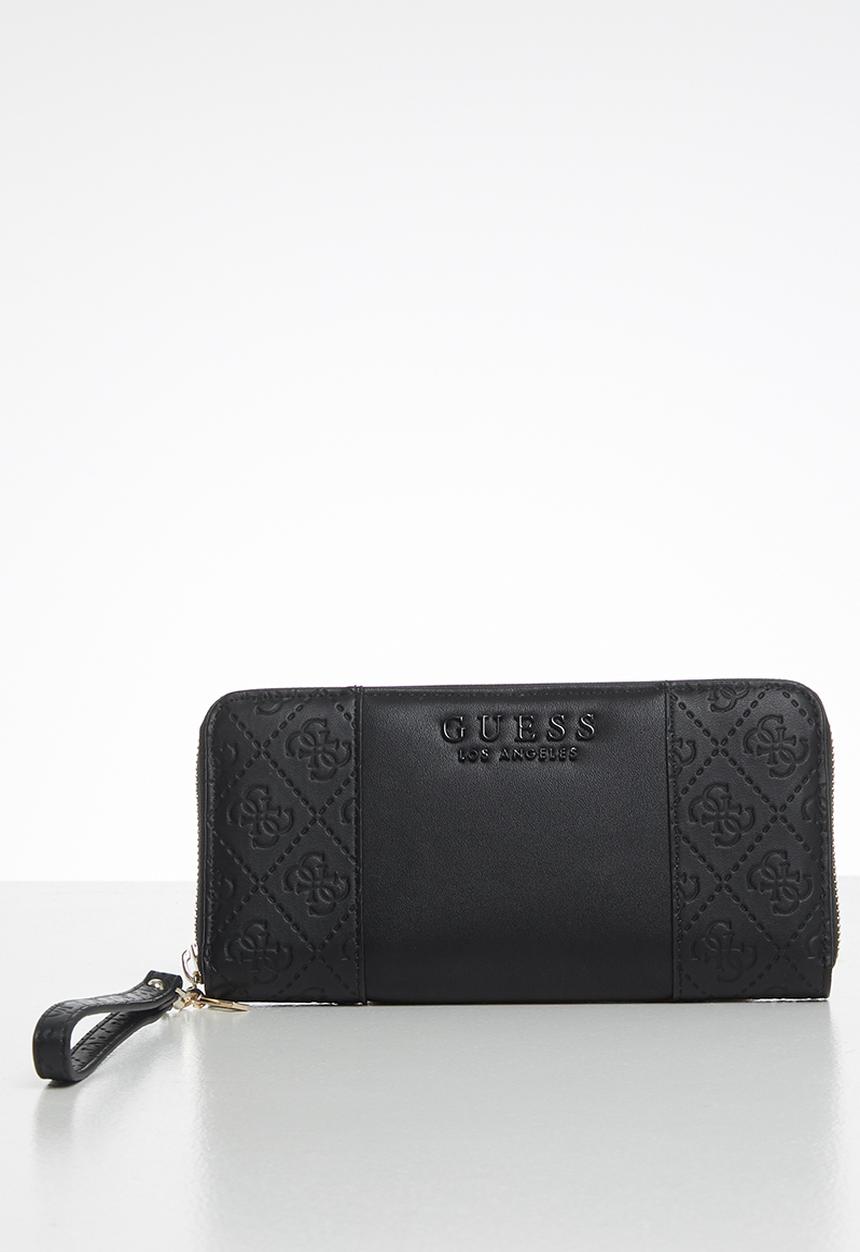 GUESS - Wilder slg large zip around - black