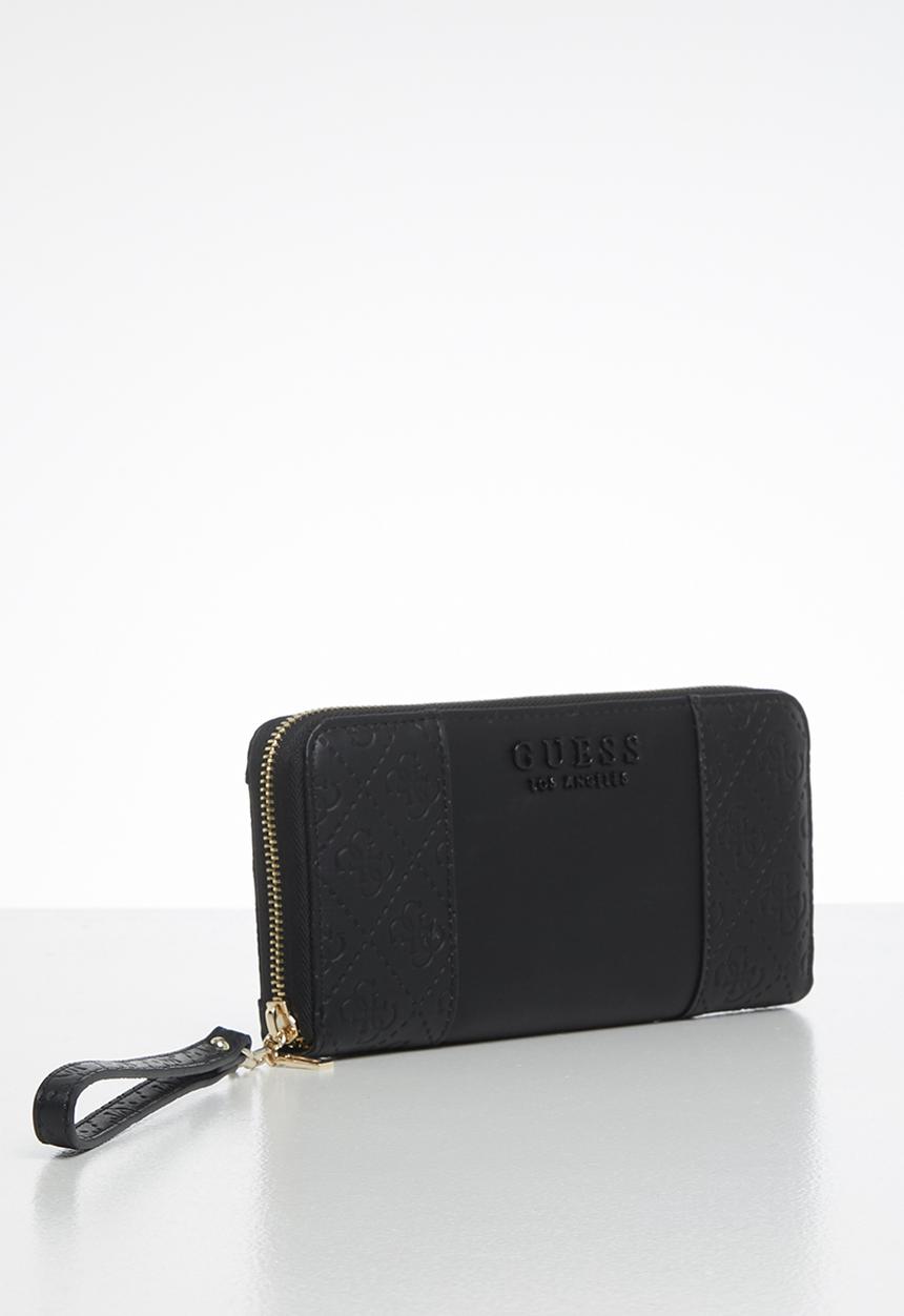 GUESS - Wilder slg large zip around - black