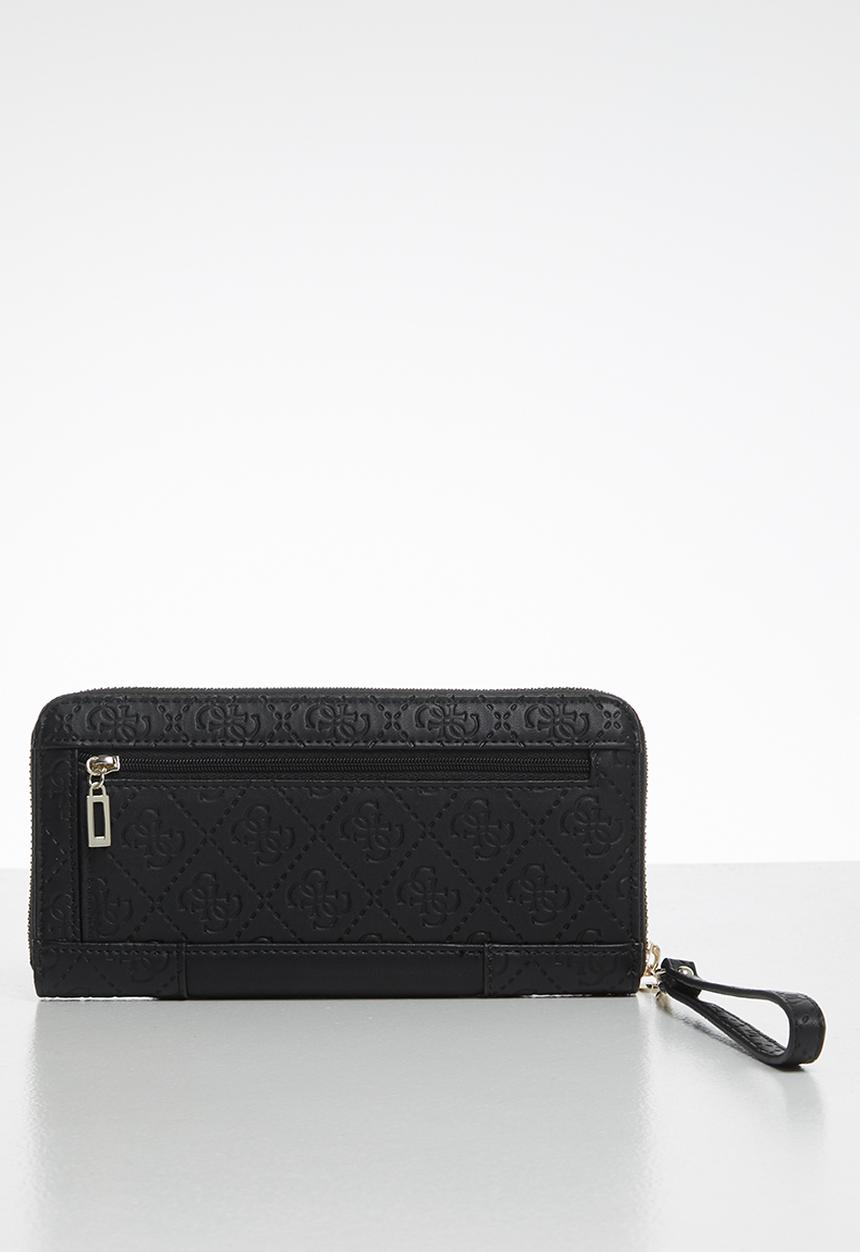 GUESS - Wilder slg large zip around - black