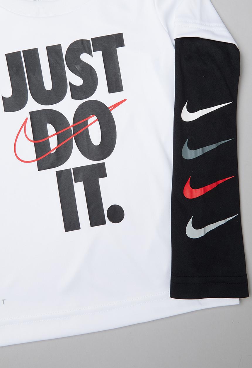 Nike - Nike boys sport performance 2fer top - white