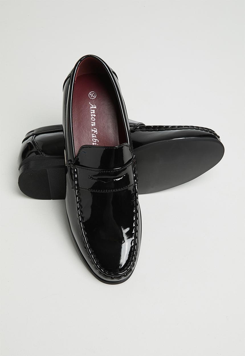 Anton Fabi - Noah mens penny slip on - black