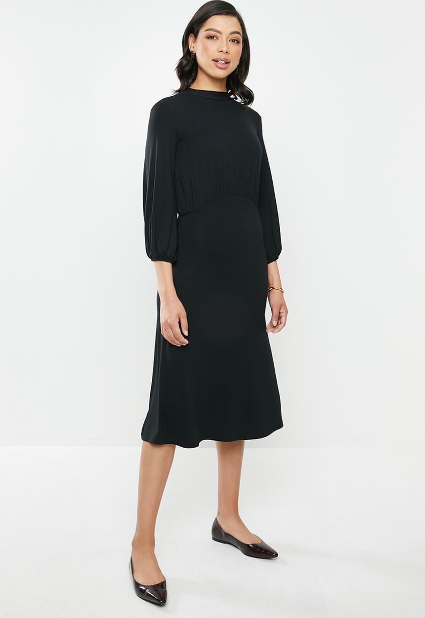 edit - Femme 3/4 sleeve dress - black