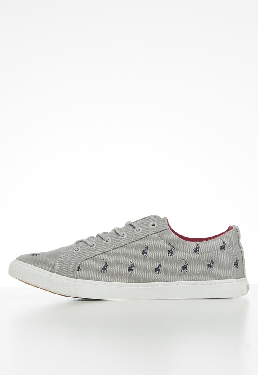 POLO - Logan monogram canvas sneaker - grey