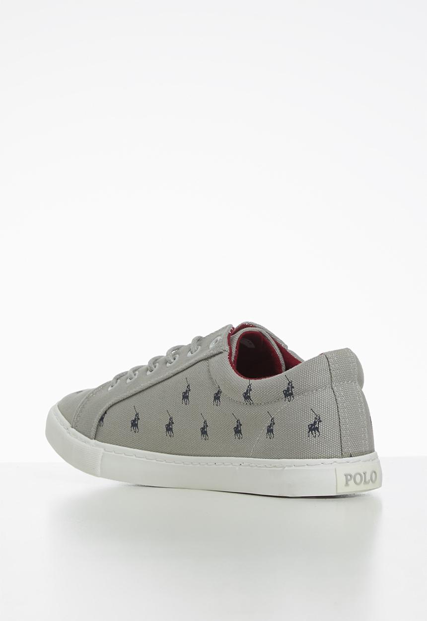 POLO - Logan monogram canvas sneaker - grey