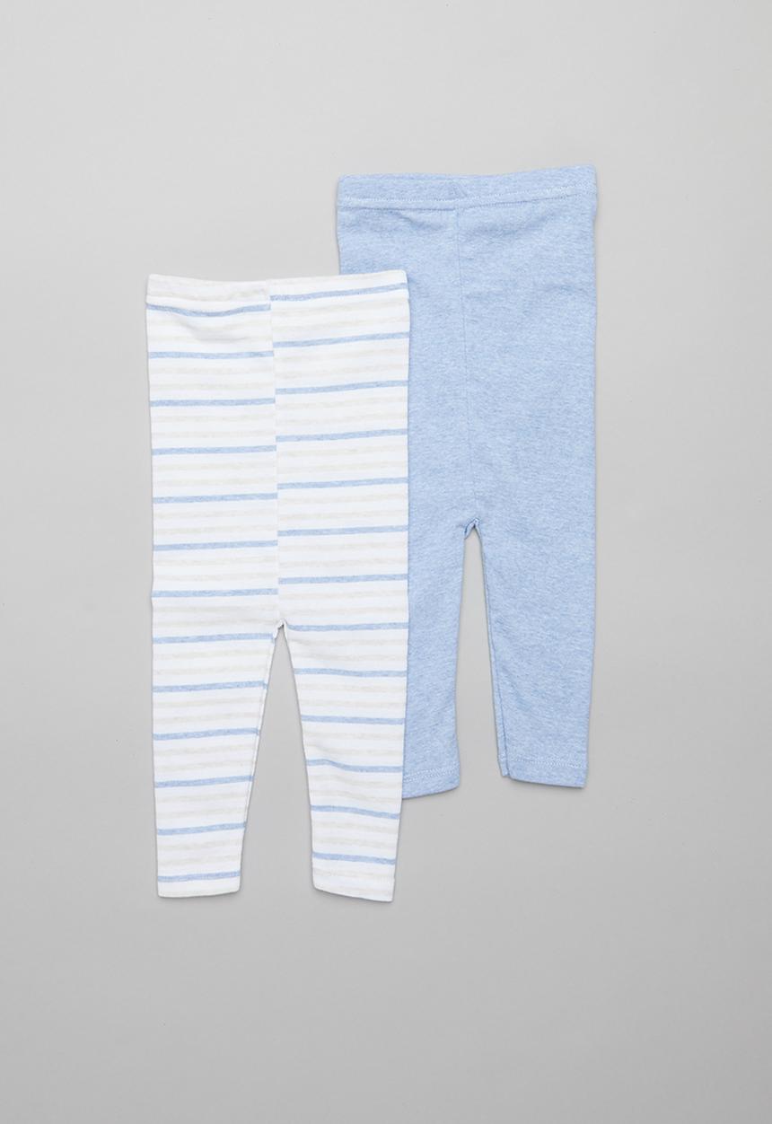 Pop Candy - Boys 2 pack leggings - blue & stripe