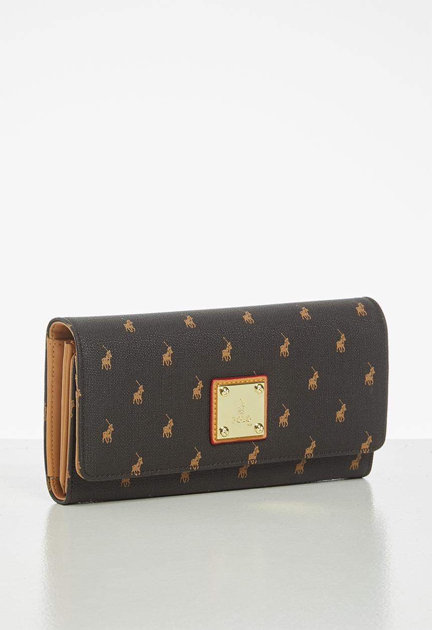 POLO - Iconic trifold purse - brown