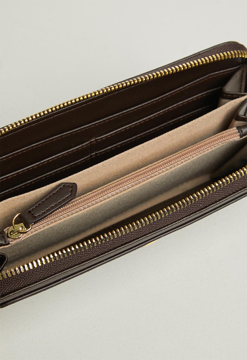 POLO - Zip around purse - brown