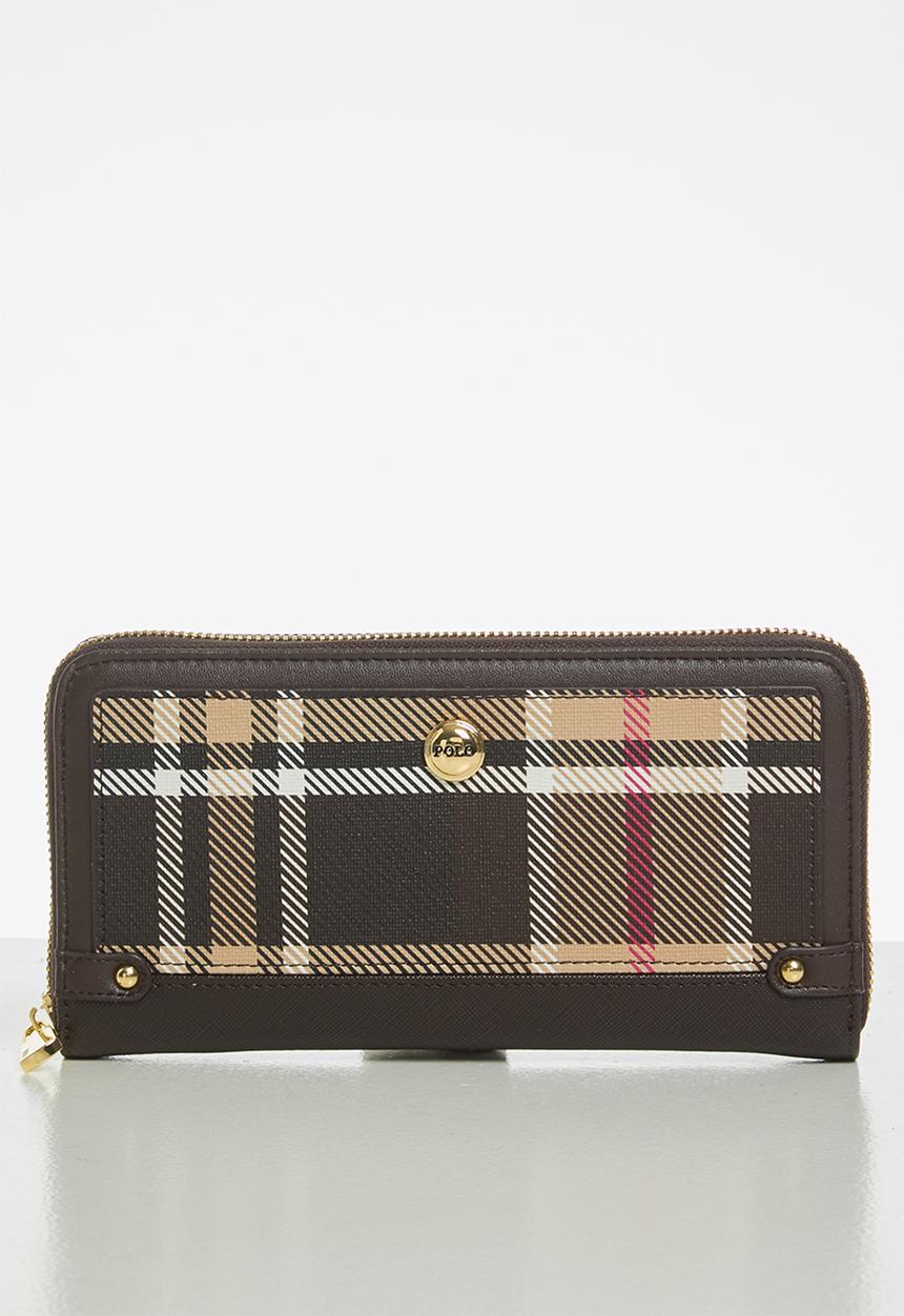 POLO - Zip around purse - brown