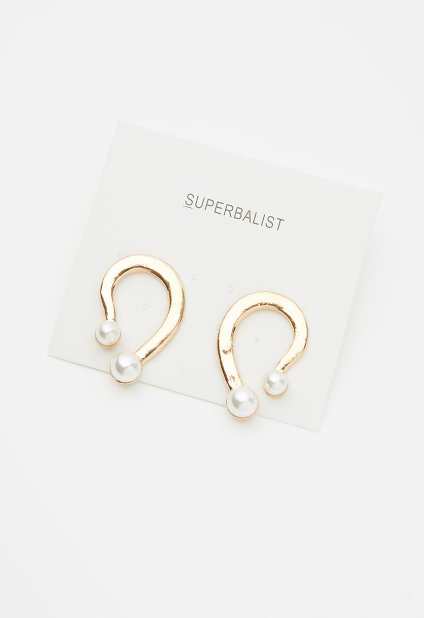 Superbalist - Anna faux pearl studs - gold