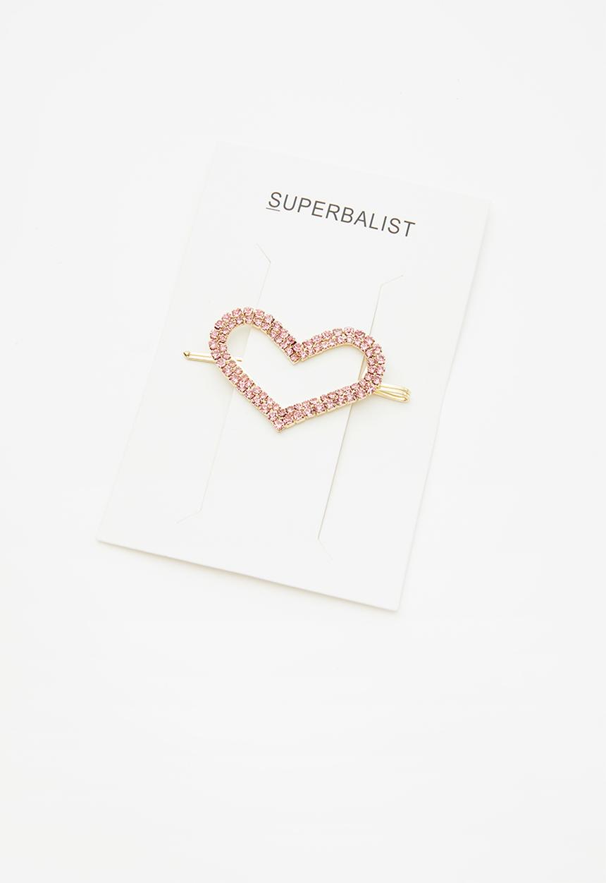Superbalist - Heart shape hair slide - pink
