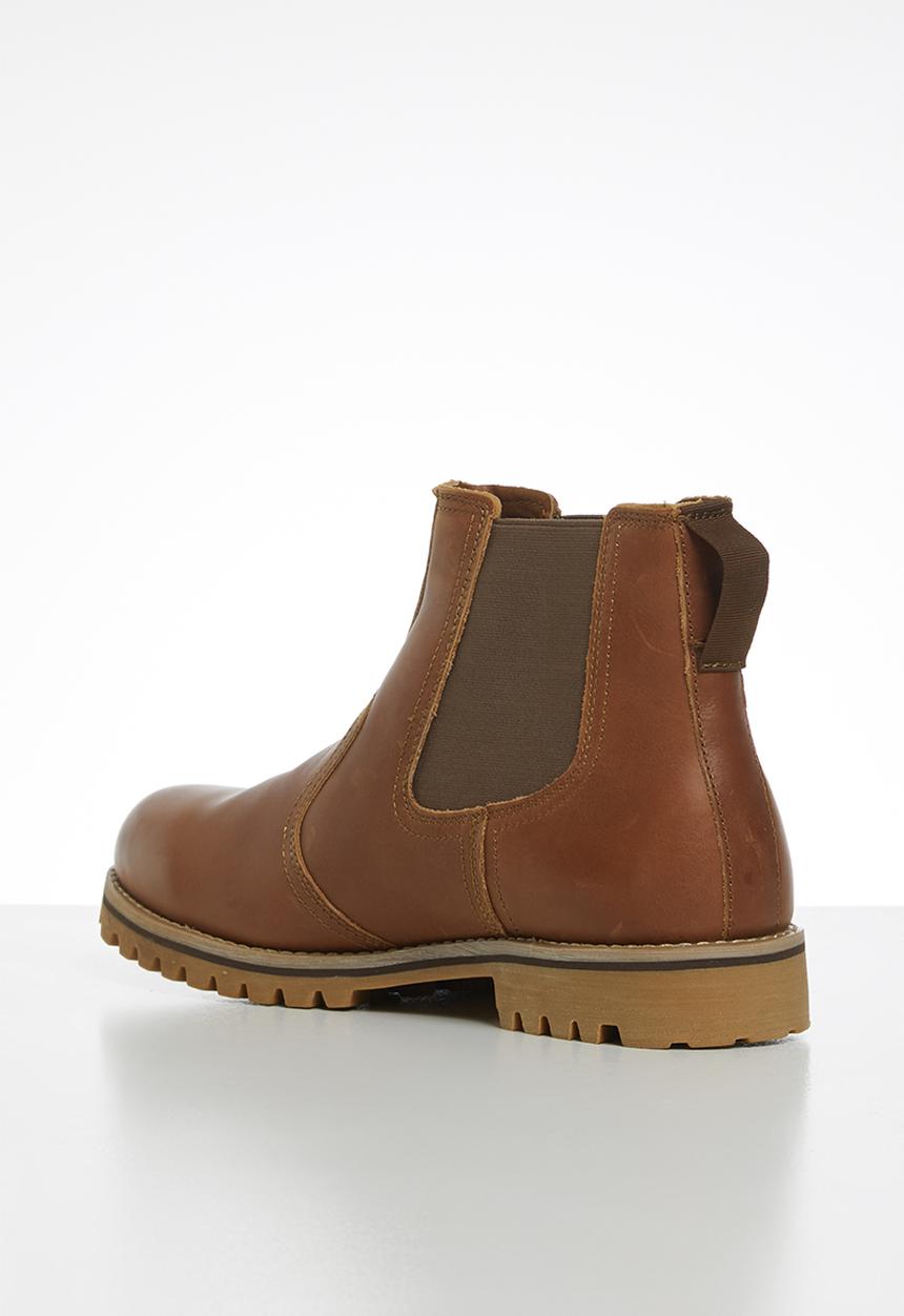 JEEP - Heavy cleat leather chelsea boot - tan