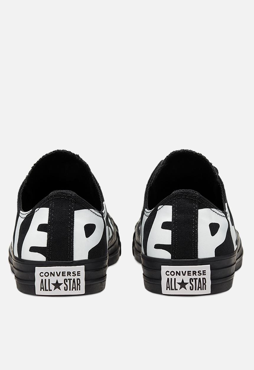 Converse - Chuck Taylor All Star Low - Empowered Peace Powered - black & white
