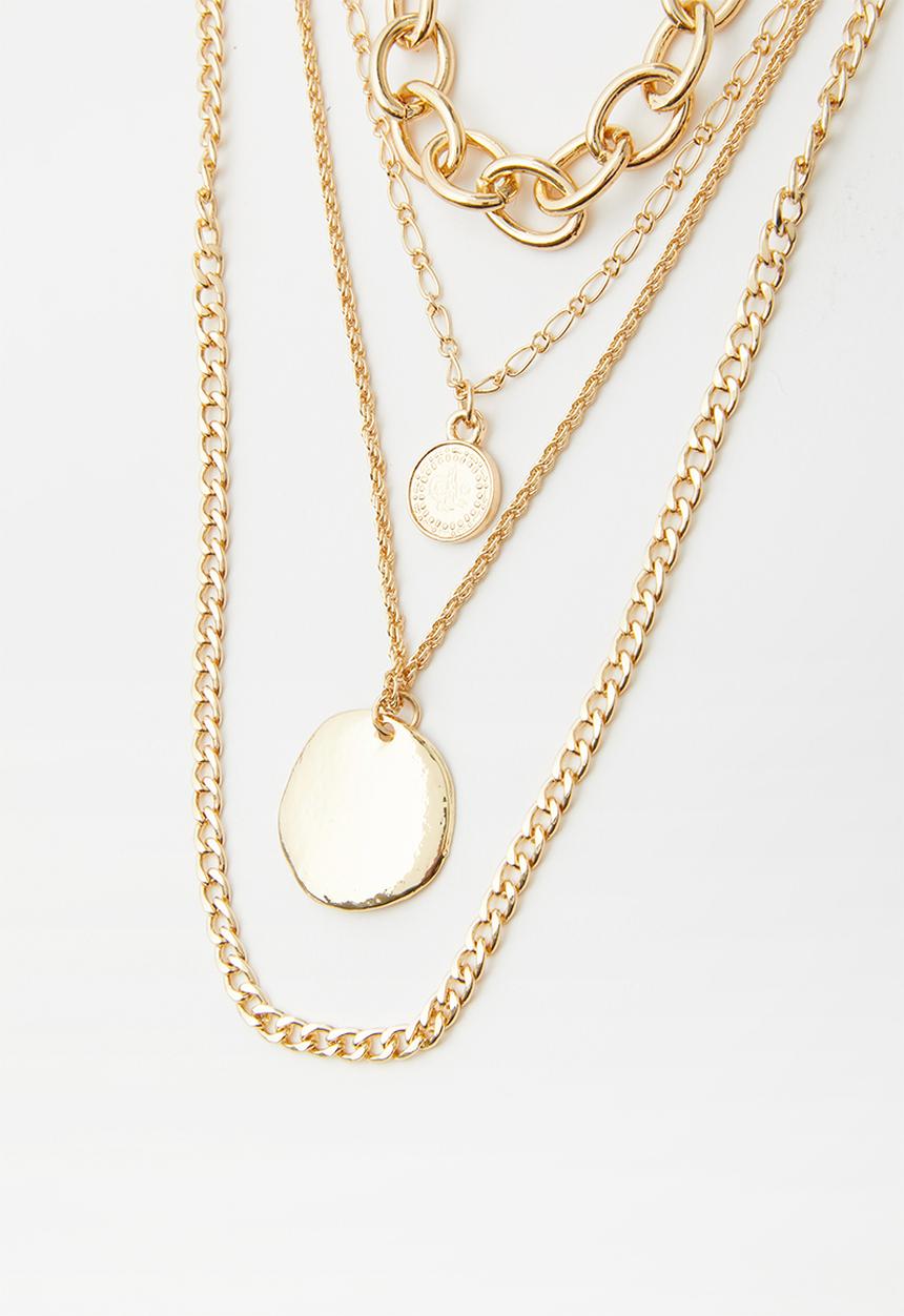 Superbalist - Vintage coin multi-layered necklace - gold