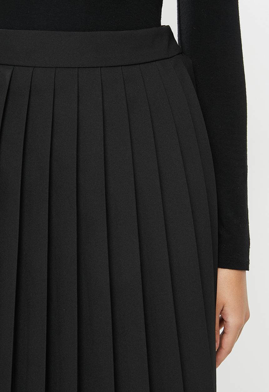 Blake - Knife pleat mini skirt - black