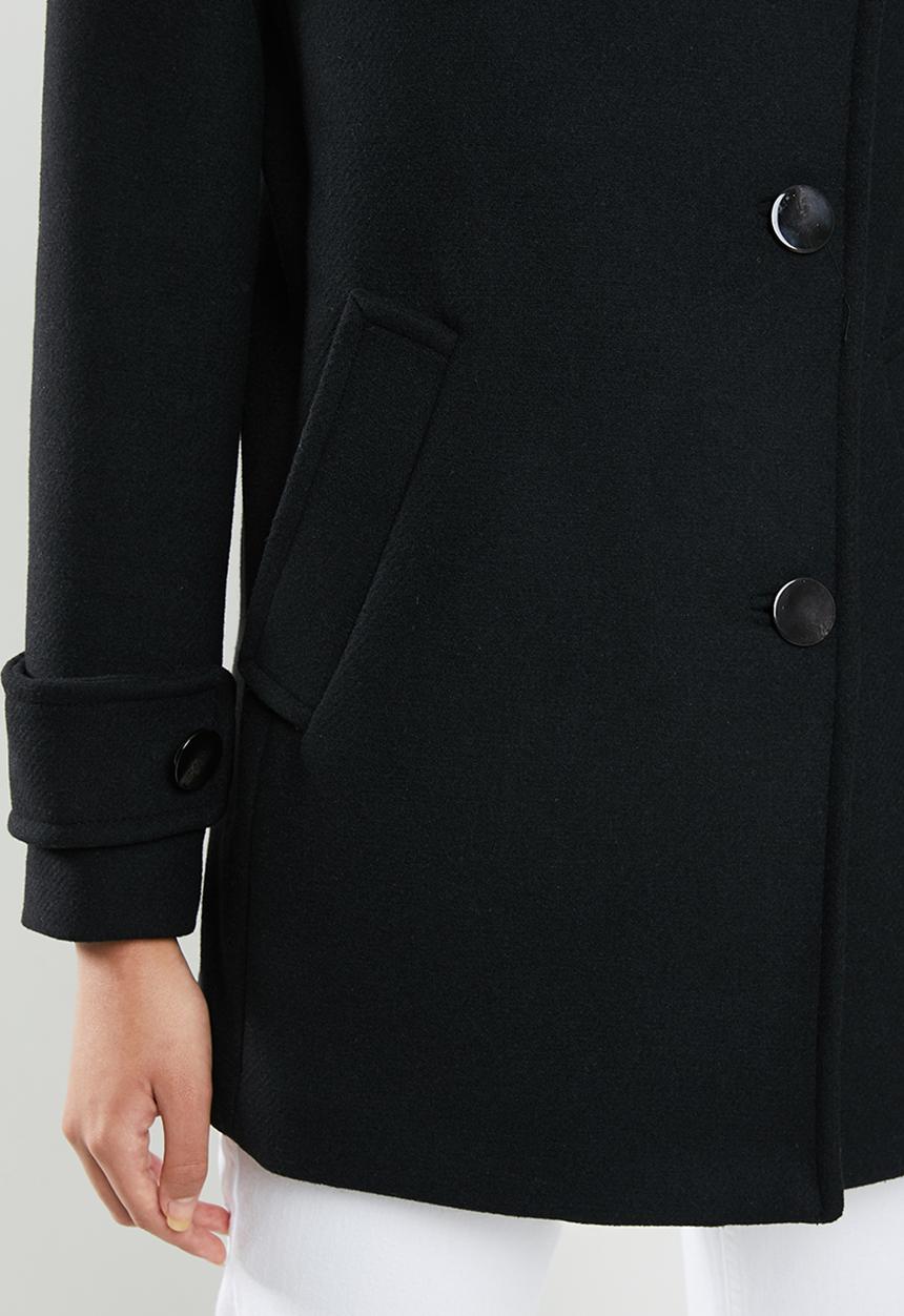 MANGO - Long sleeve coat - black