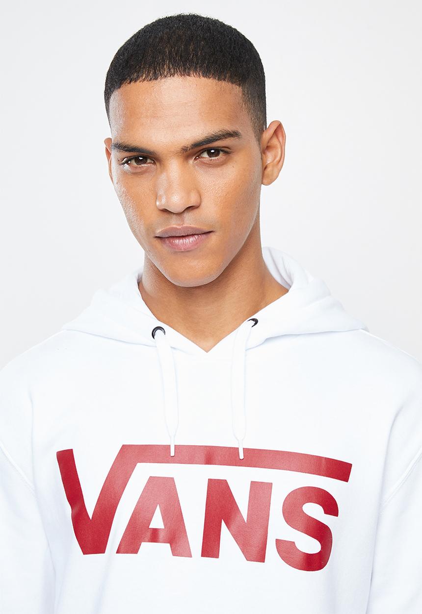 Vans - Classic pullover hoodie - white & red 