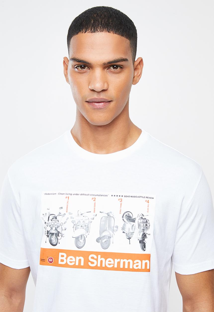 Ben Sherman - Motocyle tee - white