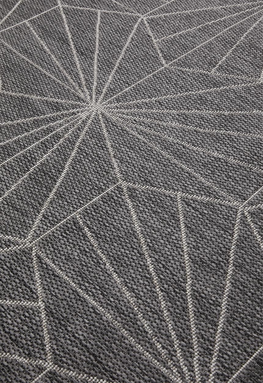 Hertex Haus - Hexter woven outdoor rug - gunmetal