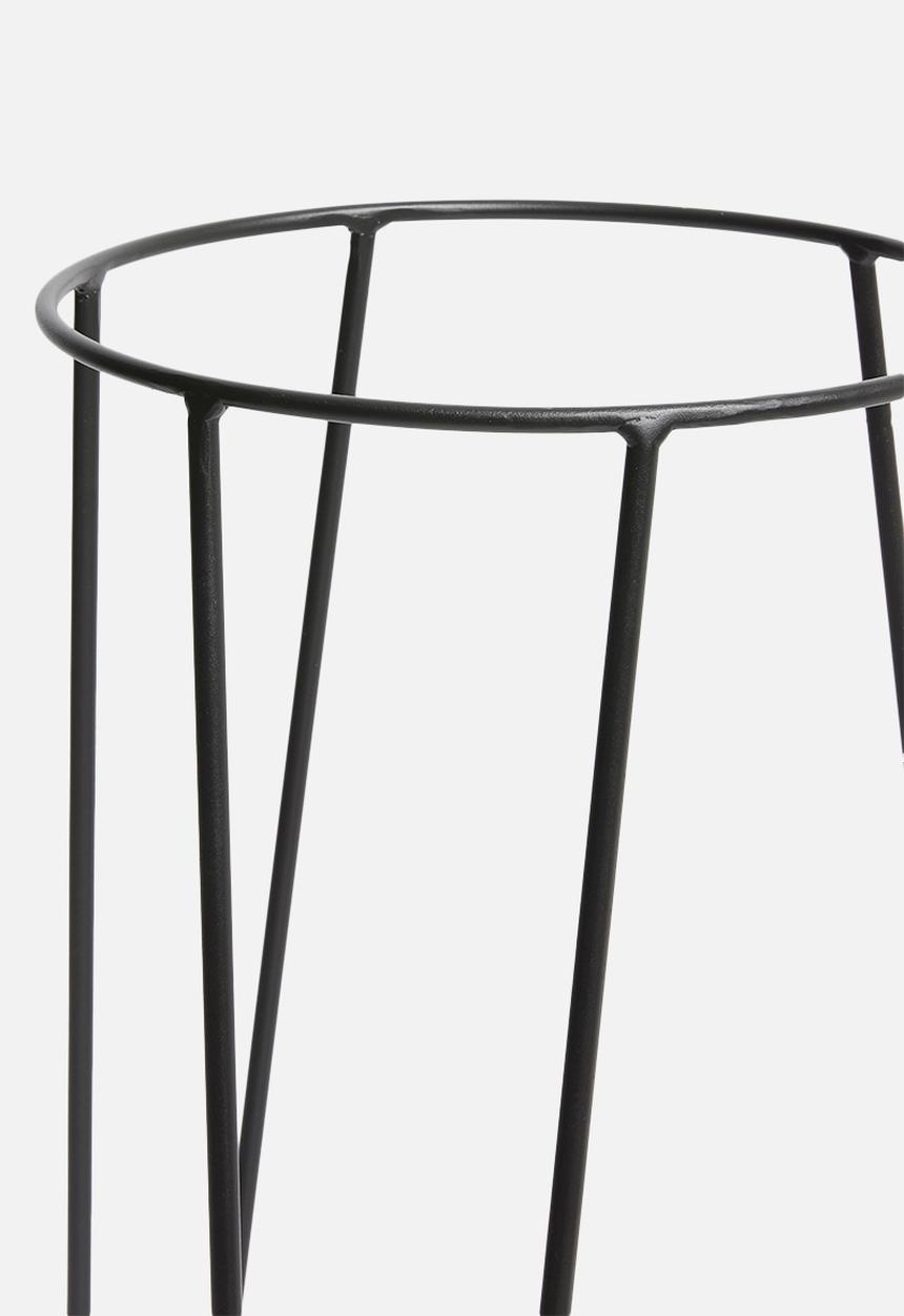 Sixth Floor - Banjar standing planter - black & brown