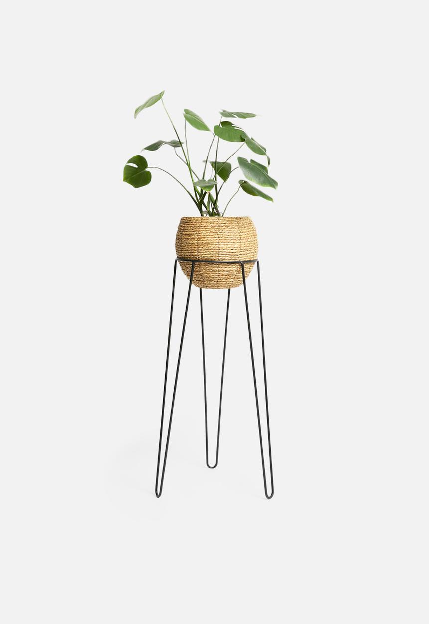 Sixth Floor - Banjar standing planter - black & brown