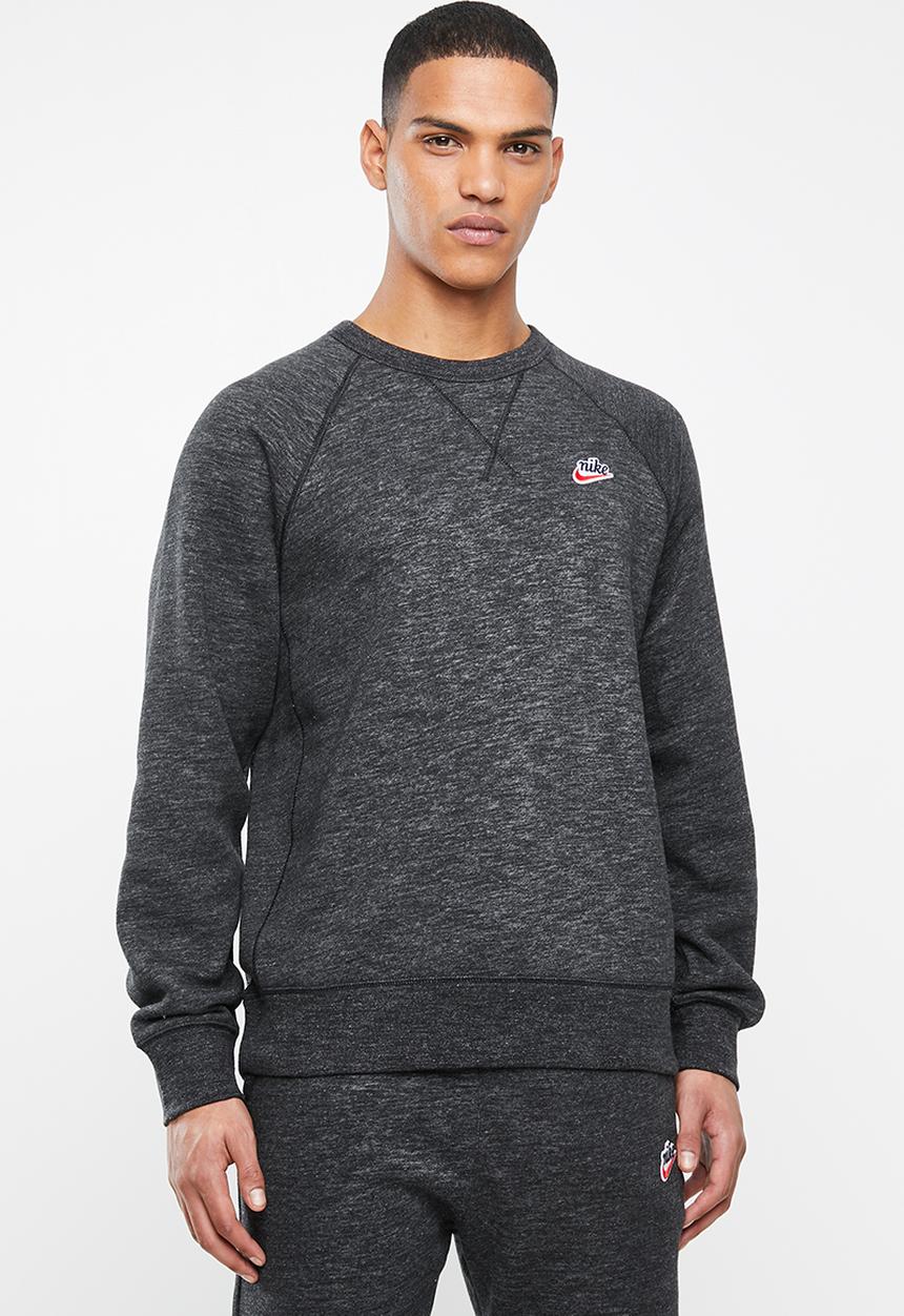 Nike - Nsw heritage crew sweatshirt - charcoal 