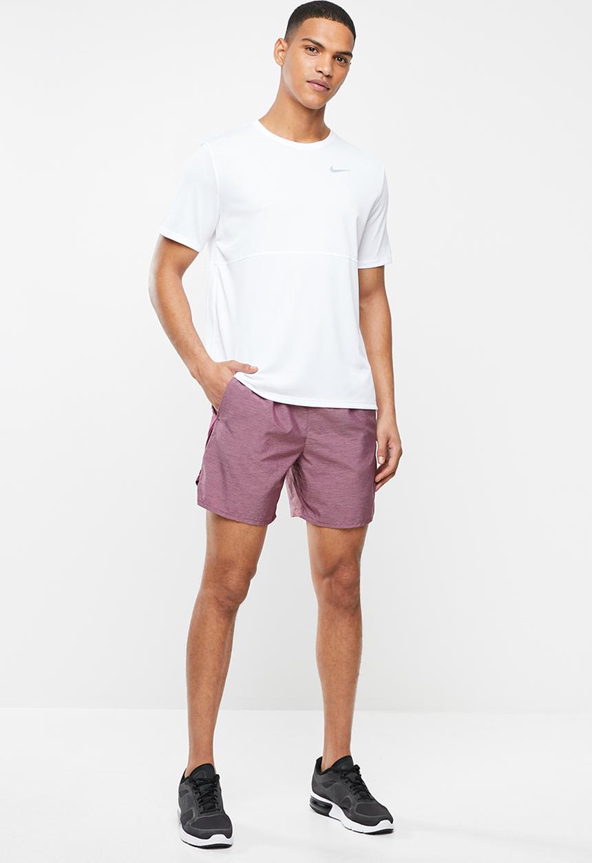 Nike - Nike challenger 7" shorts - burgundy