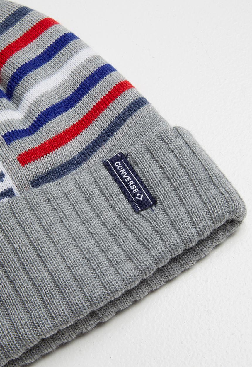 Converse - Can All Star stripe beanie - grey 