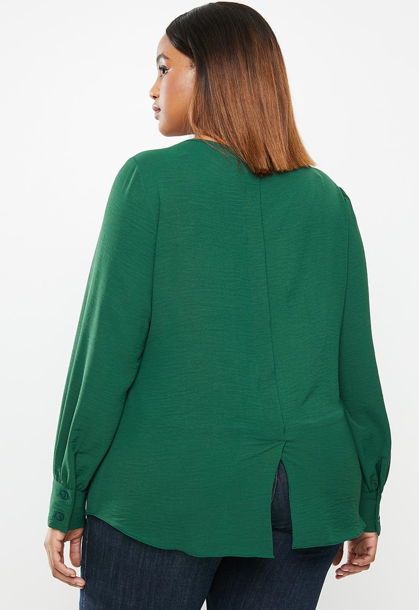 edit Plus - Cuffed shell blouse - green