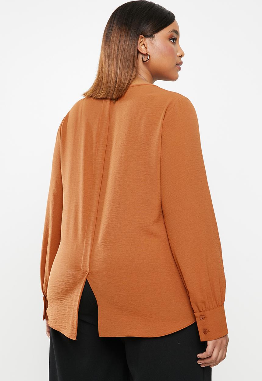 edit Plus - Cuffed shell blouse - rust