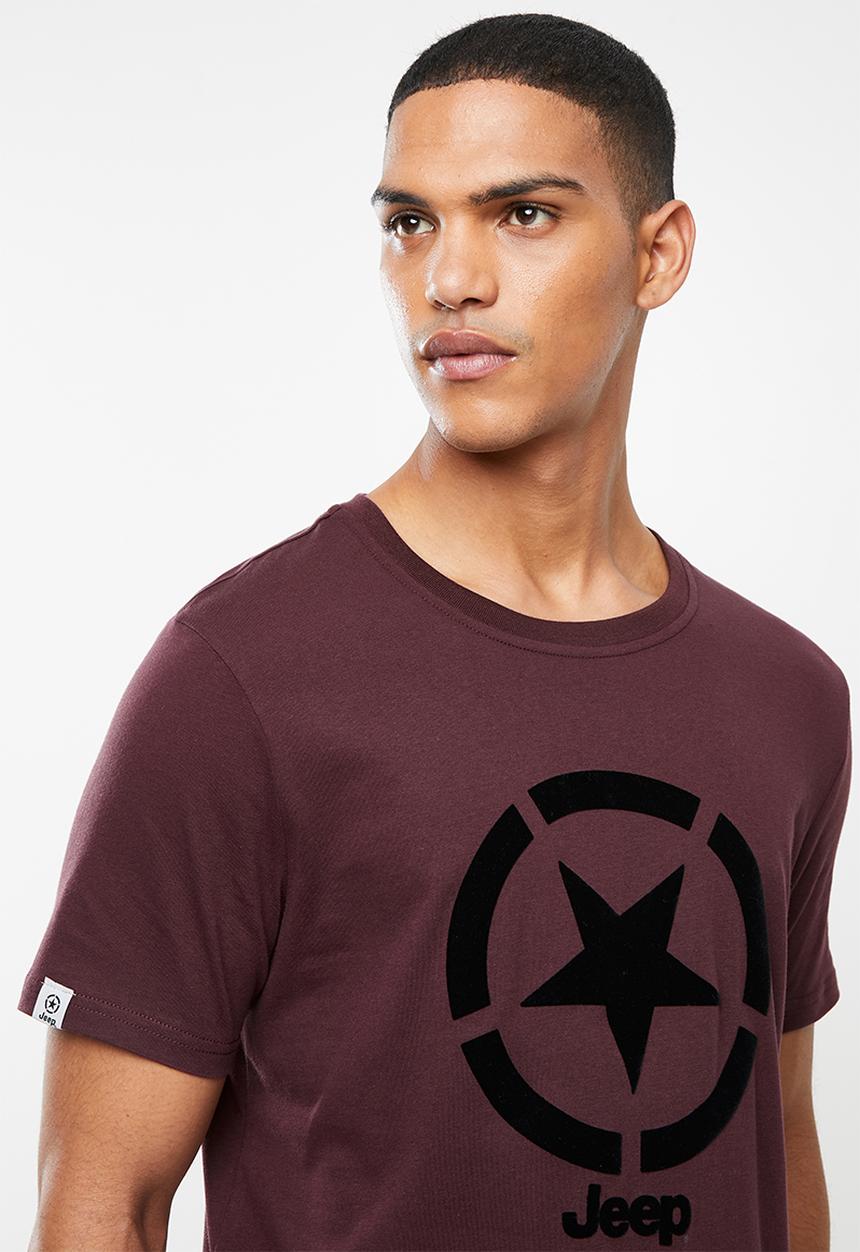 JEEP - Star short sleeve tee - ruby