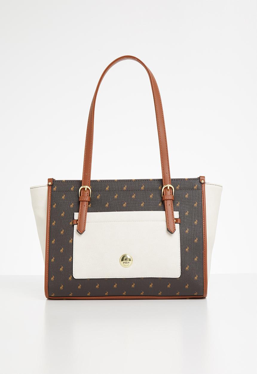 POLO - Stratford tote - cream & brown 