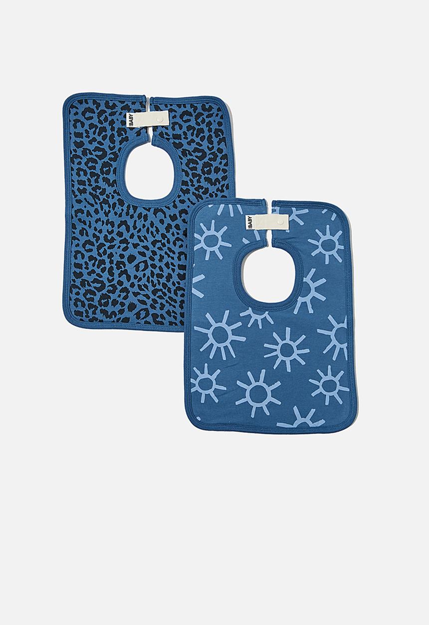 Cotton On - 2 Pack everyday bib - navy & black 