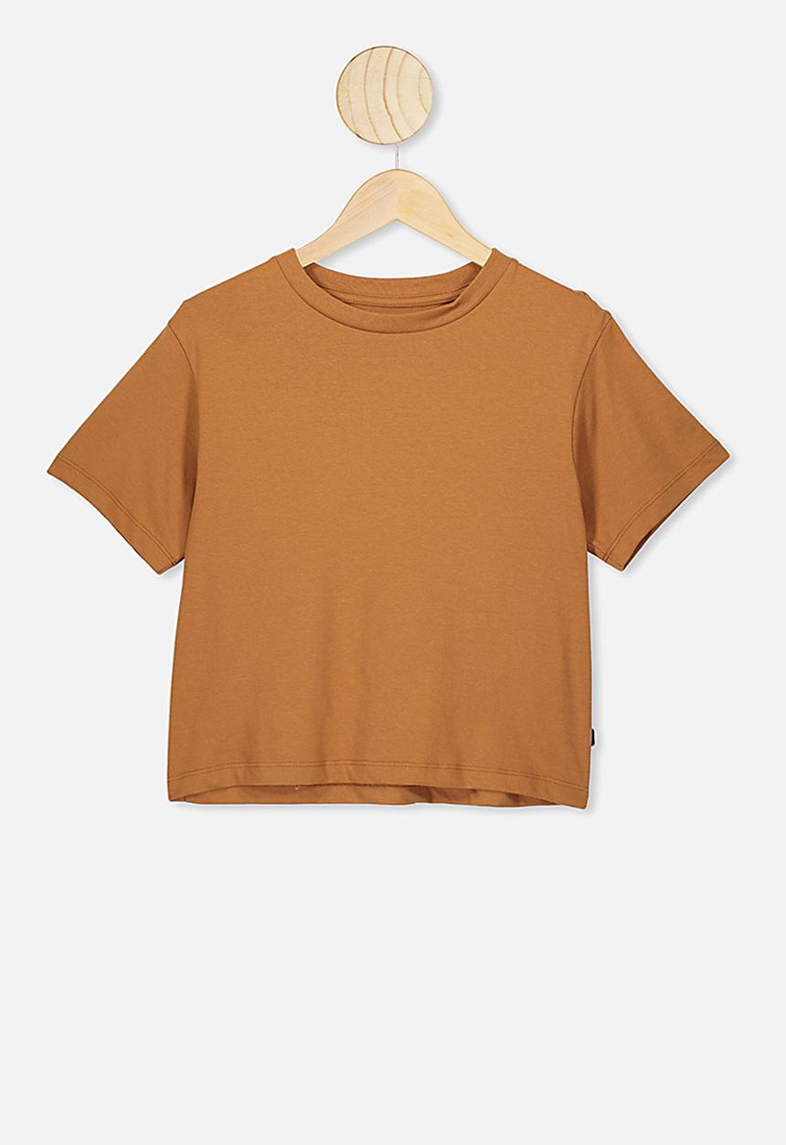 Free by Cotton On - Girls essential tee - brown 