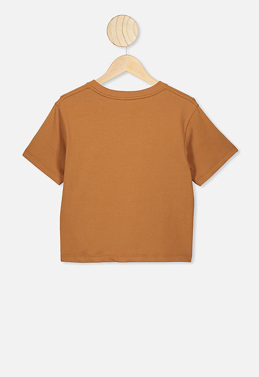Free by Cotton On - Girls essential tee - brown 