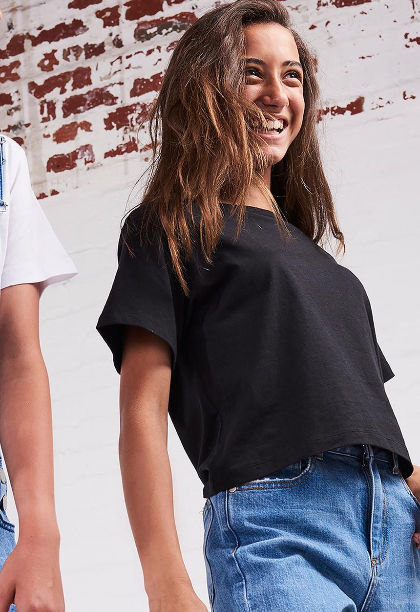 Free by Cotton On - Girls essential tee - black