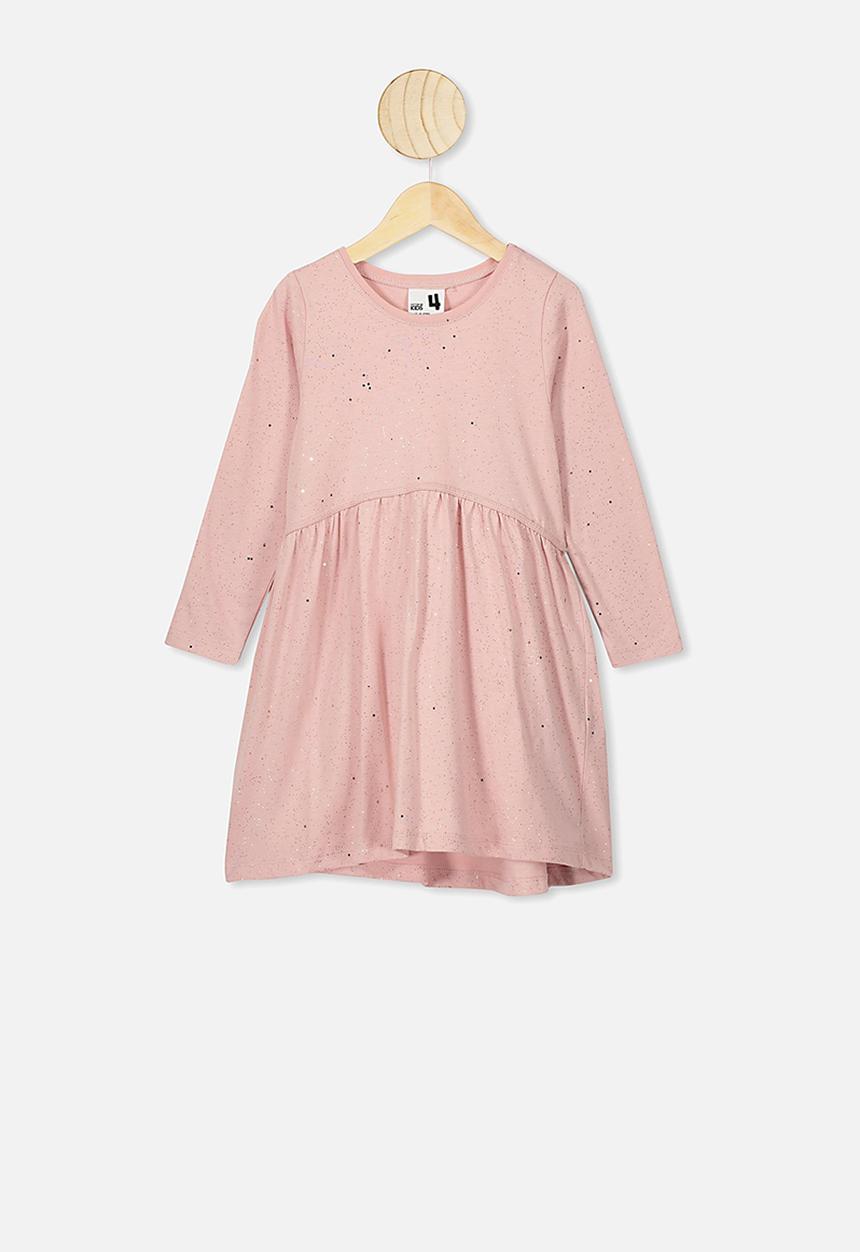 Cotton On - Freya long sleeve dress - pink