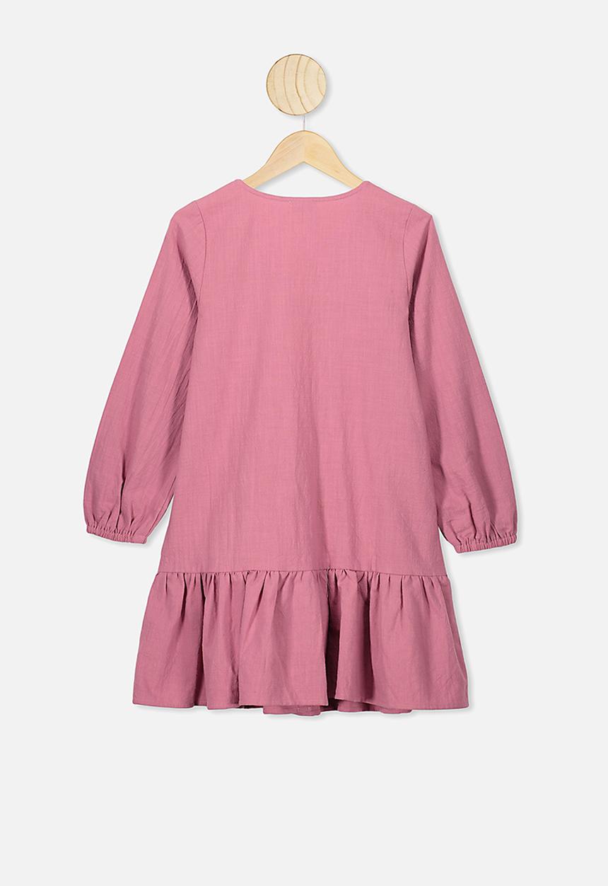 Free by Cotton On - Leila long sleeve dress - pink 
