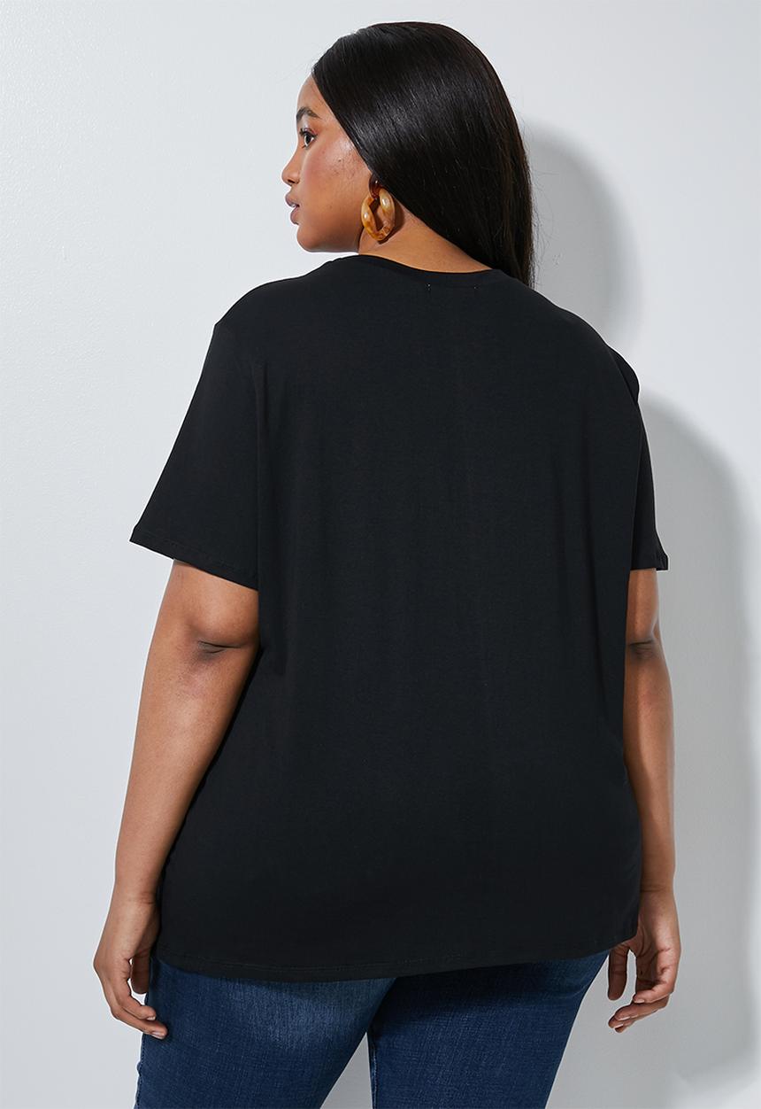 Superbalist - Printed face graphic tee - black