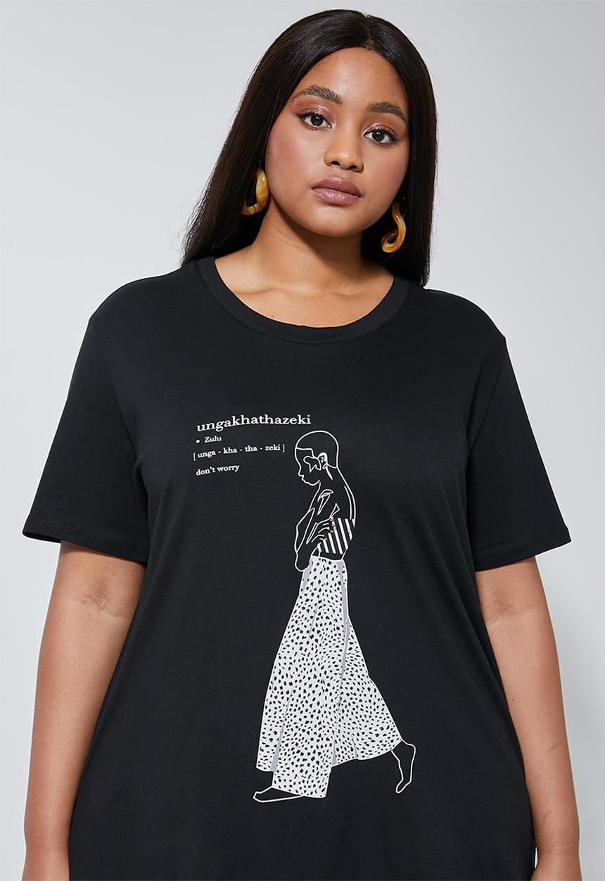 Superbalist - Printed face graphic tee - black