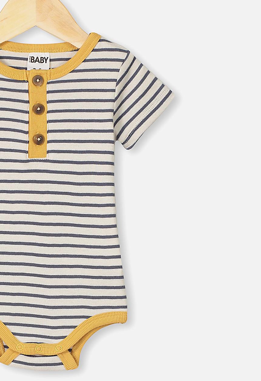 Cotton On - The short sleeve placket bubbysuit - multi