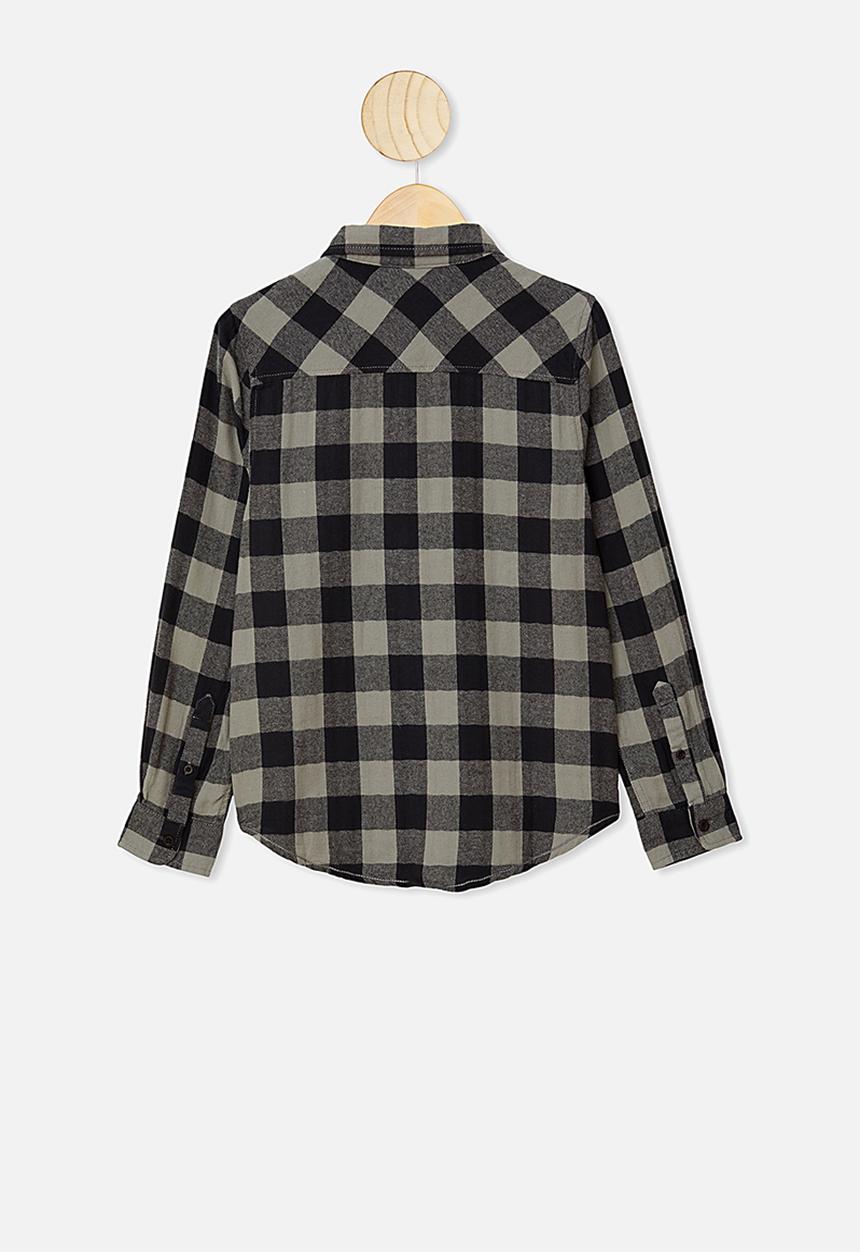 Free by Cotton On - Rocky shirt  - grey & black 