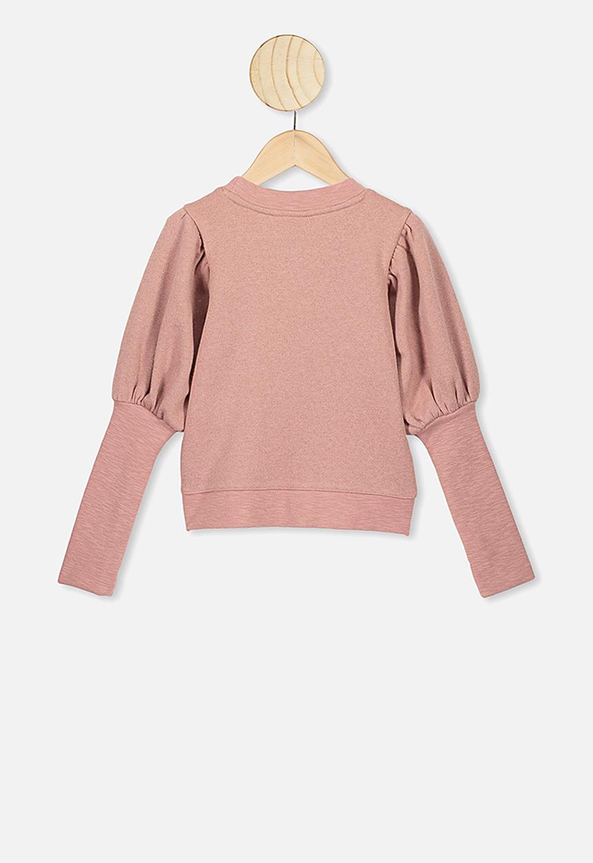 Cotton On - Palila puff sleeve fleece - pink
