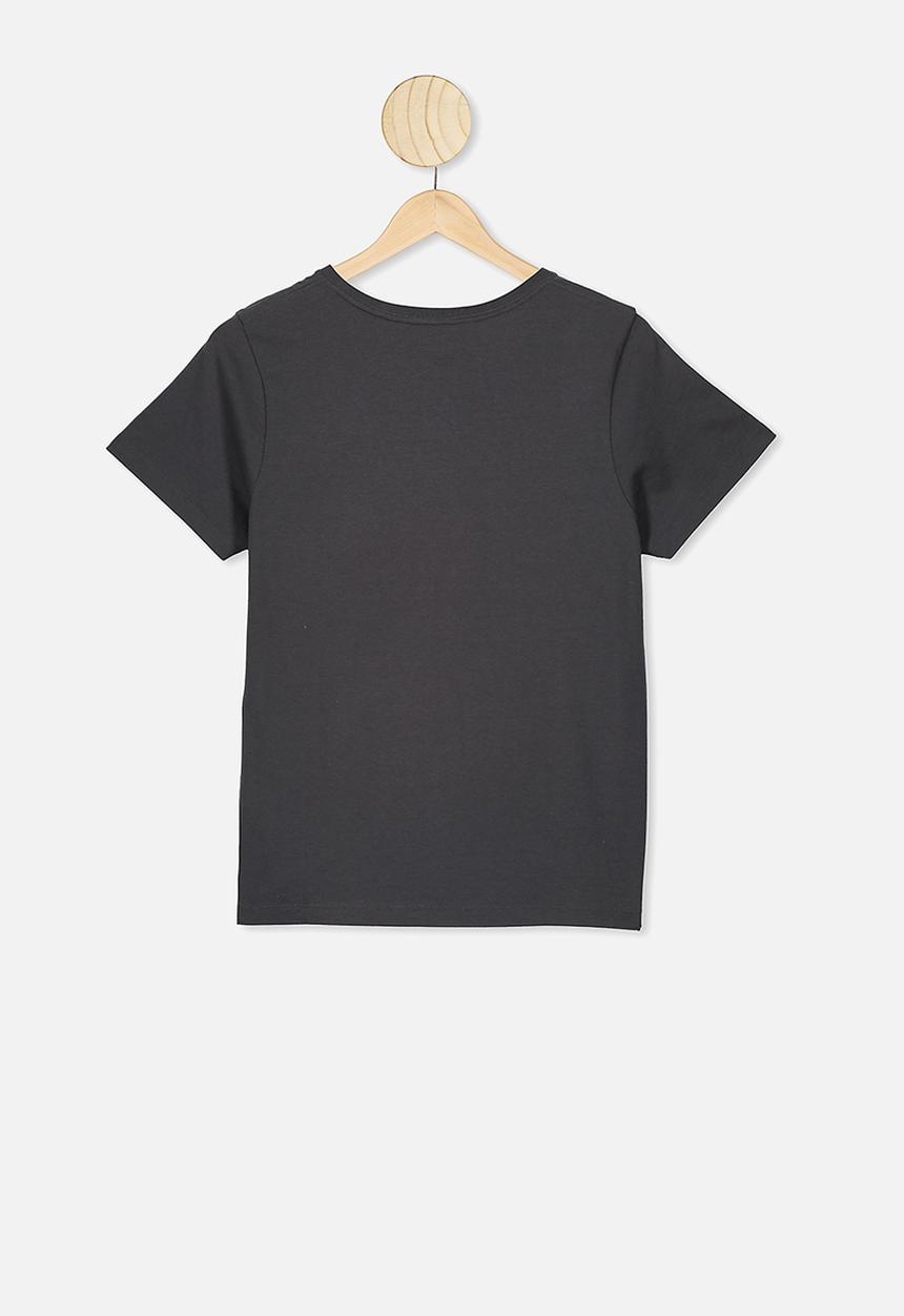 Free by Cotton On - Girls license classic short sleeve tee - charcoal 