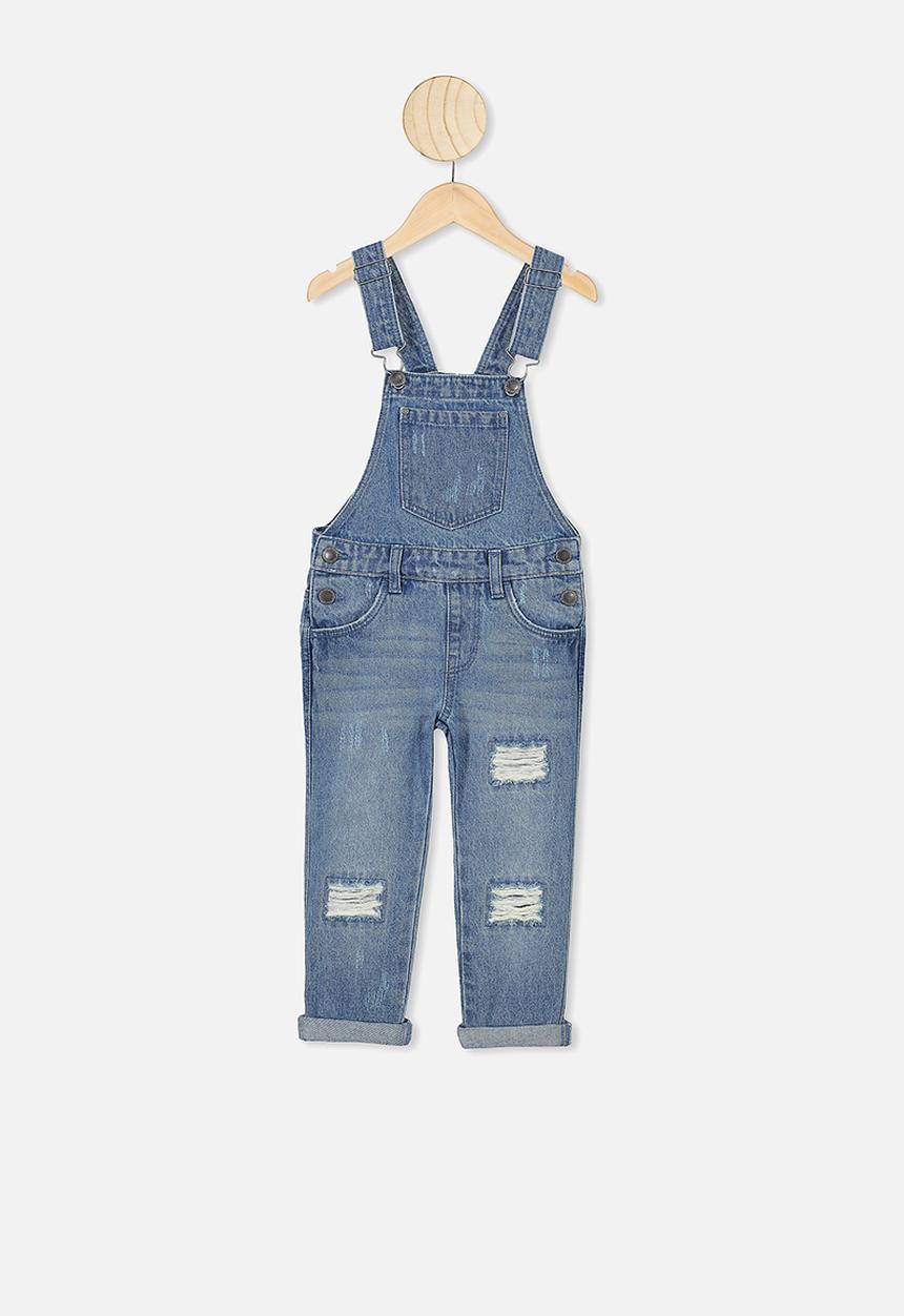 Cotton On - Dungaree  - alaskin mid blue wash