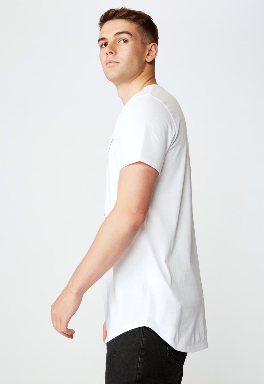 Factorie - Nothing to lose curved graphic T-shirt - white