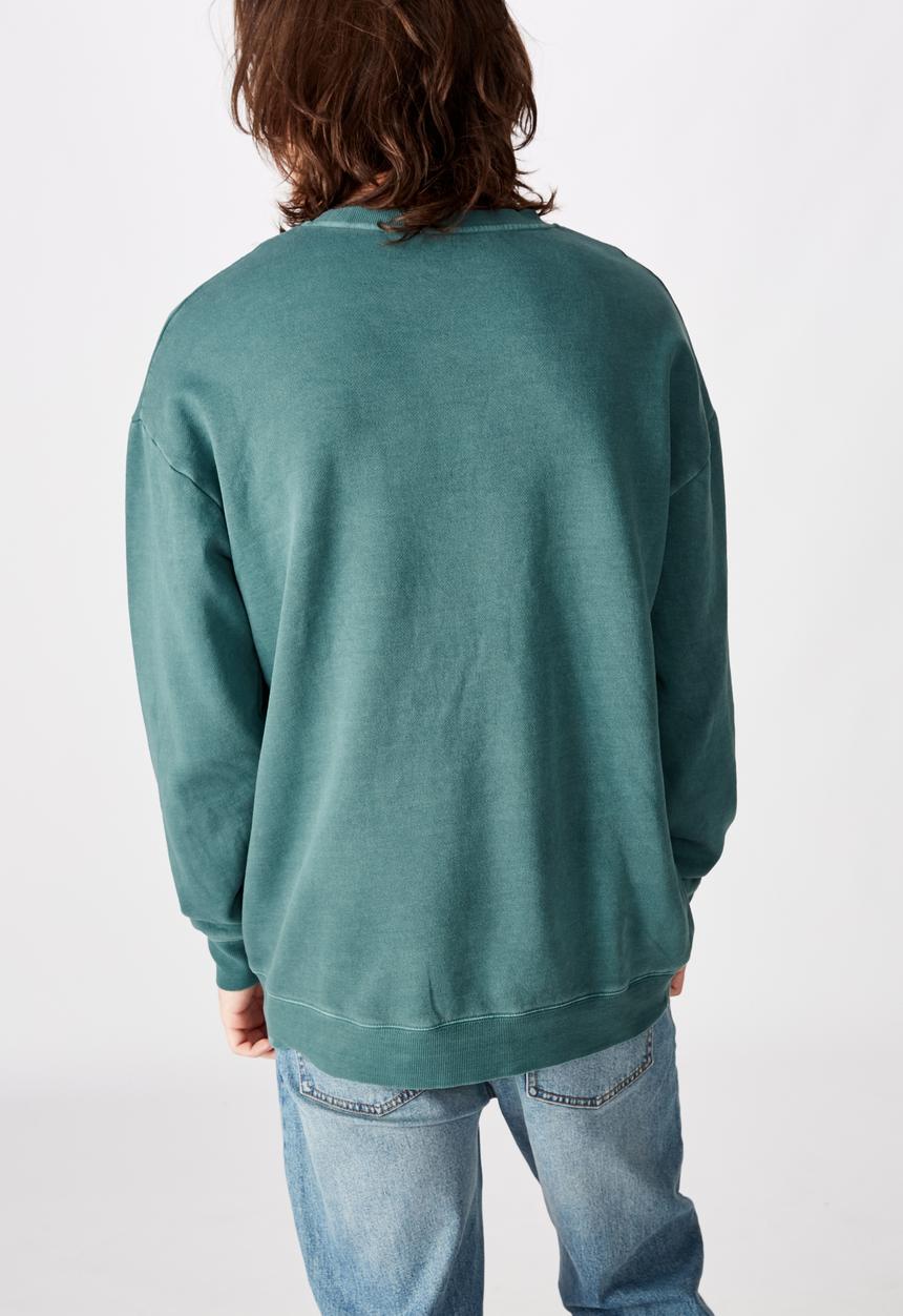 Factorie - Washington oversized graphic crew - green