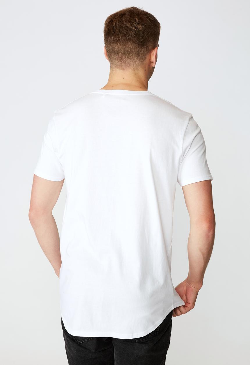 Factorie - Nothing to lose curved graphic T-shirt - white