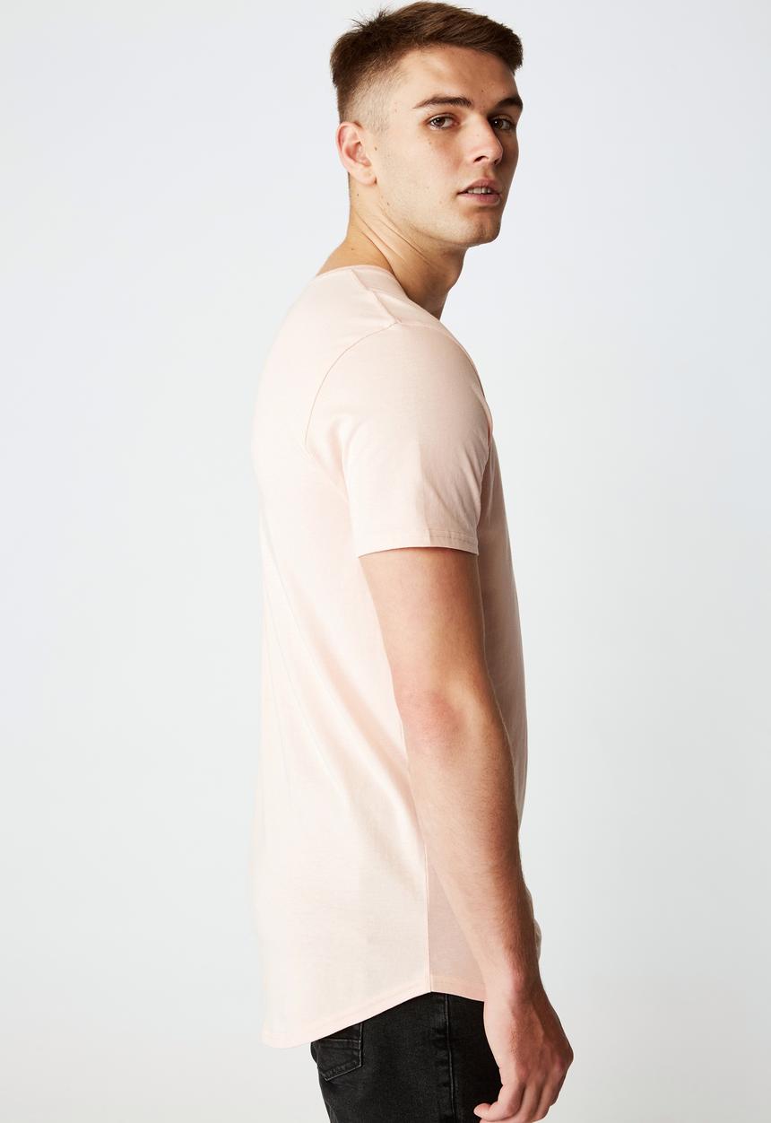 Factorie - Love hate curved graphic T-shirt - peach 