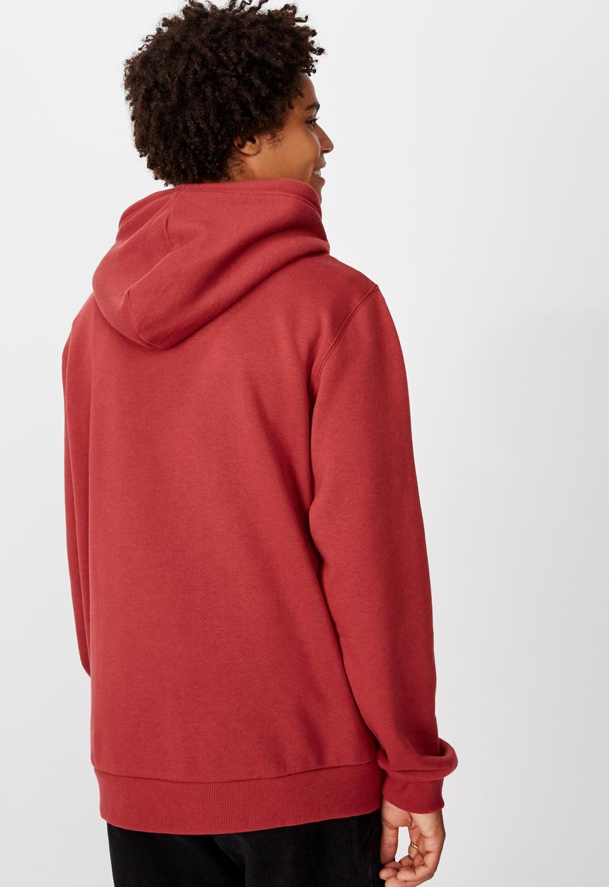 Factorie - Basic hoodie - red
