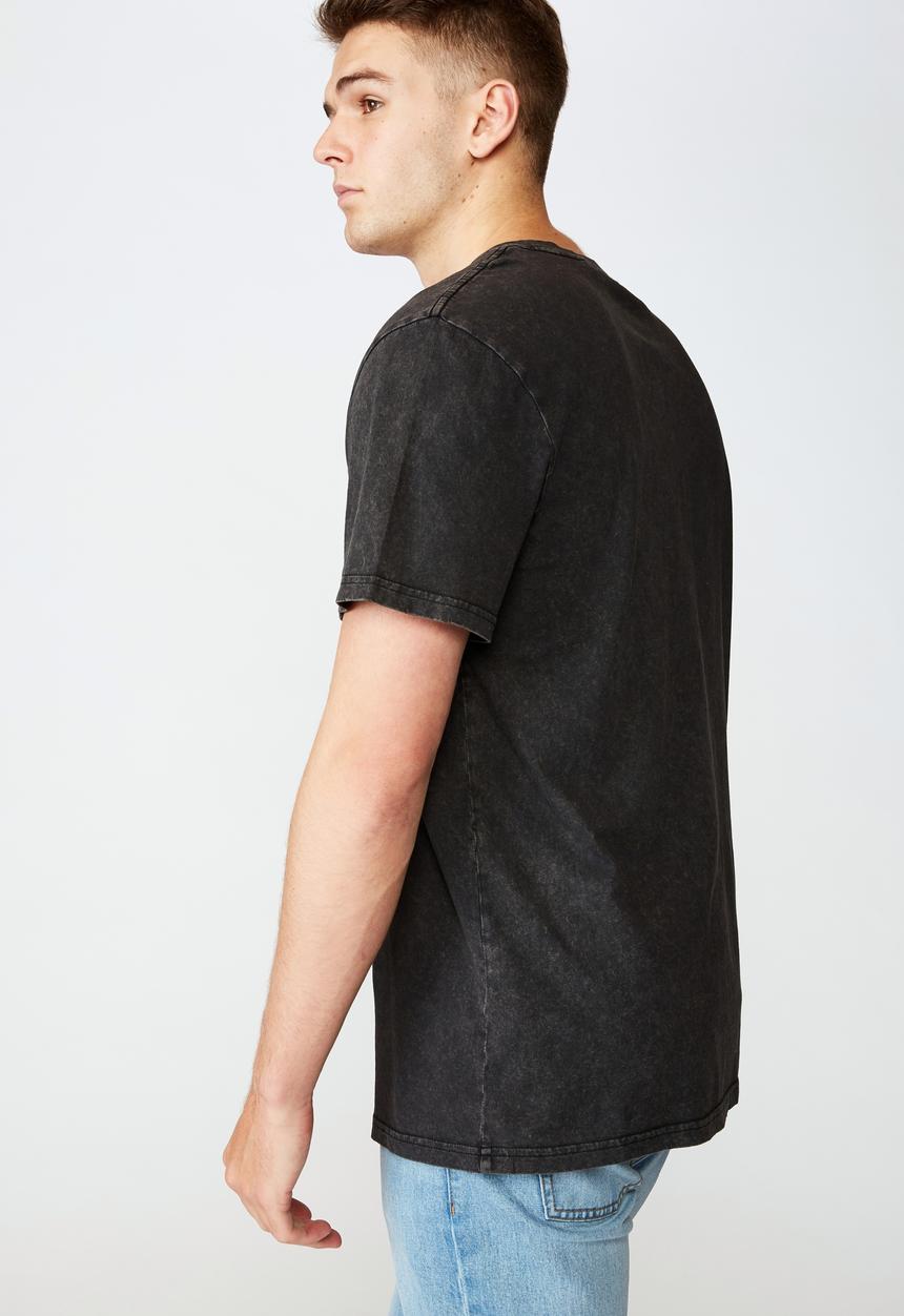 Factorie - Arizona regular graphic T-shirt - washed black